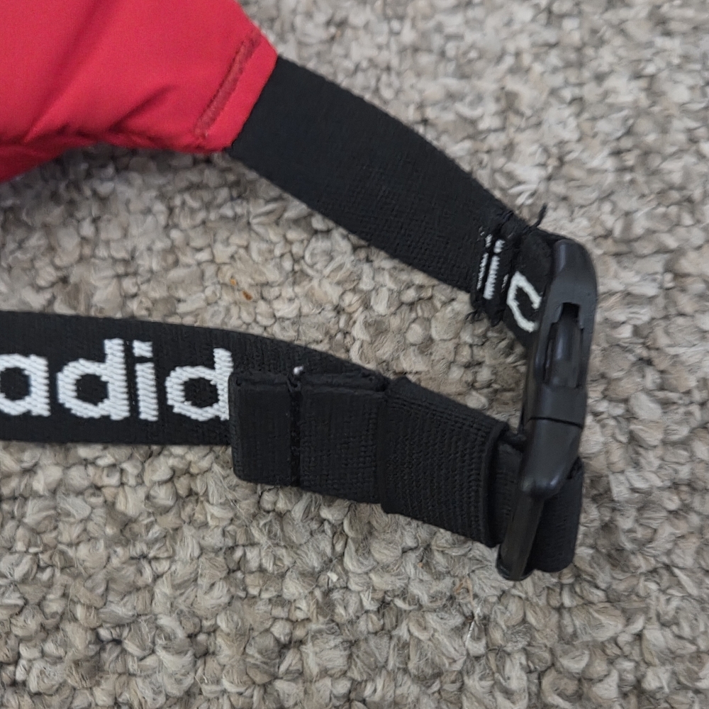 Adidas Trefoil Red Black Fanny Pack‎ Waist Bag Crossbody Padded EUC - Picture 8 of 13